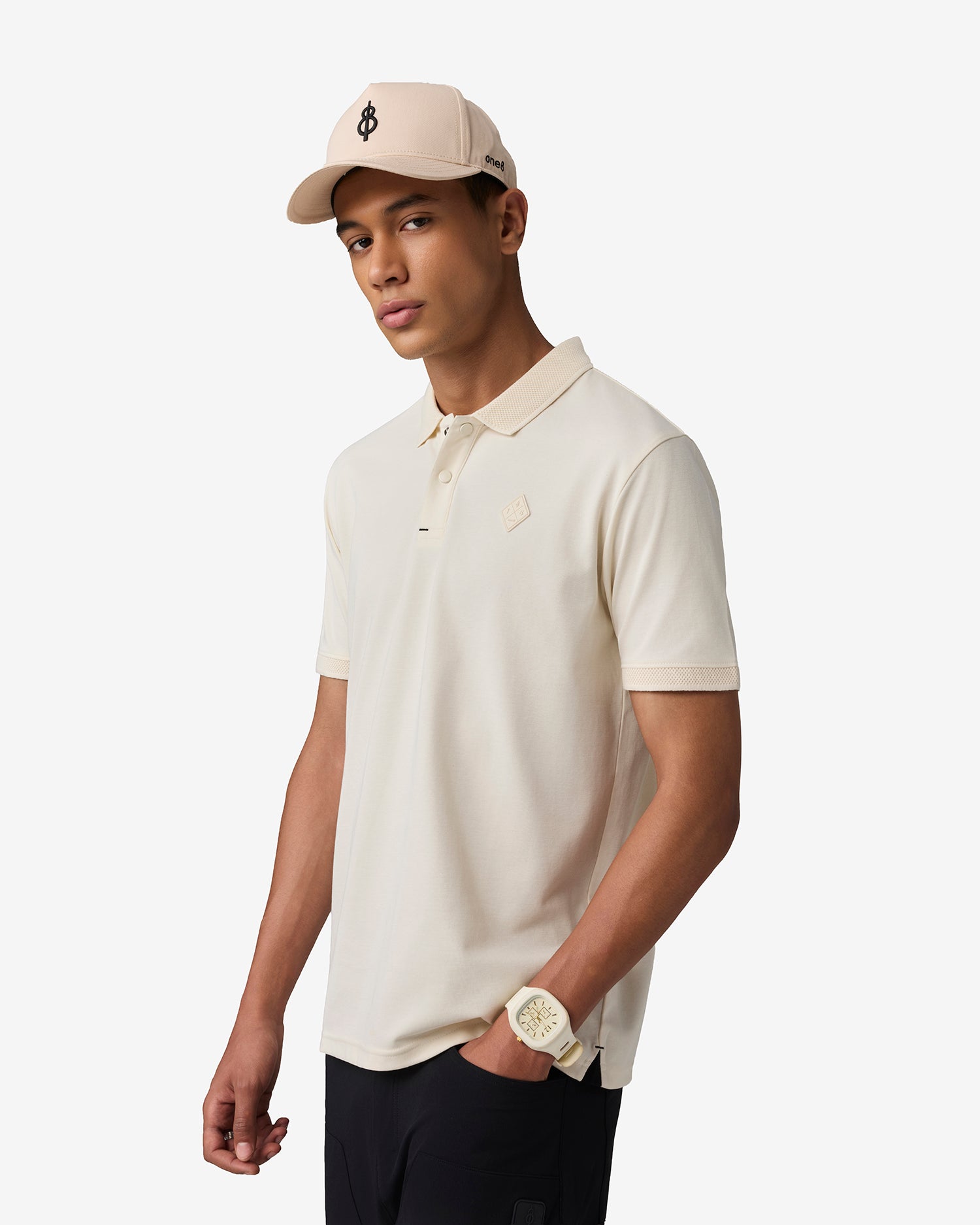 Dobby Collar Polo - Off White