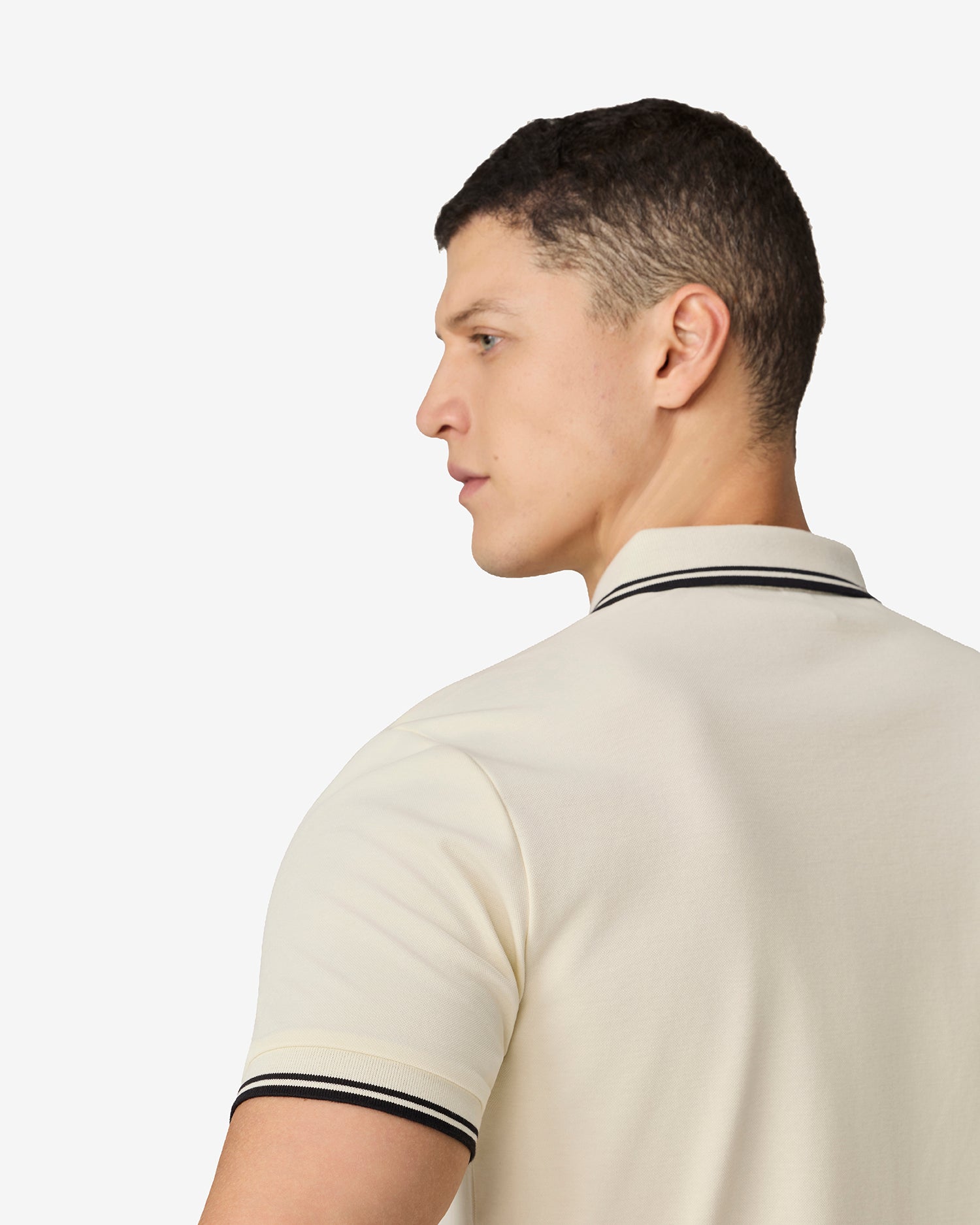 Half Zip Athletic Polo White