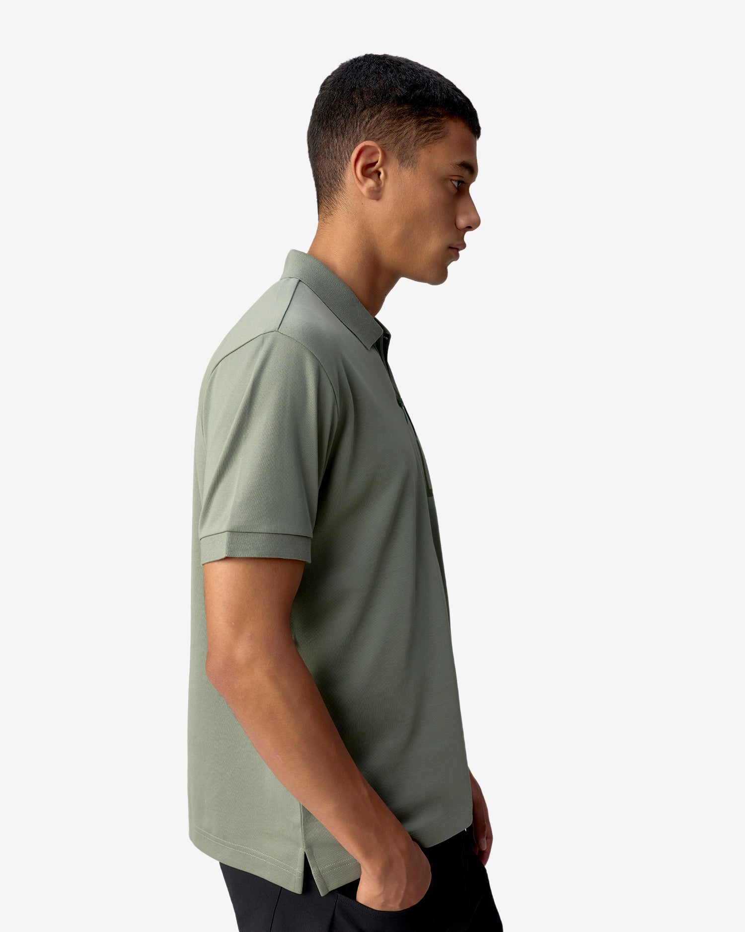 Bonded Pocket Polo Green