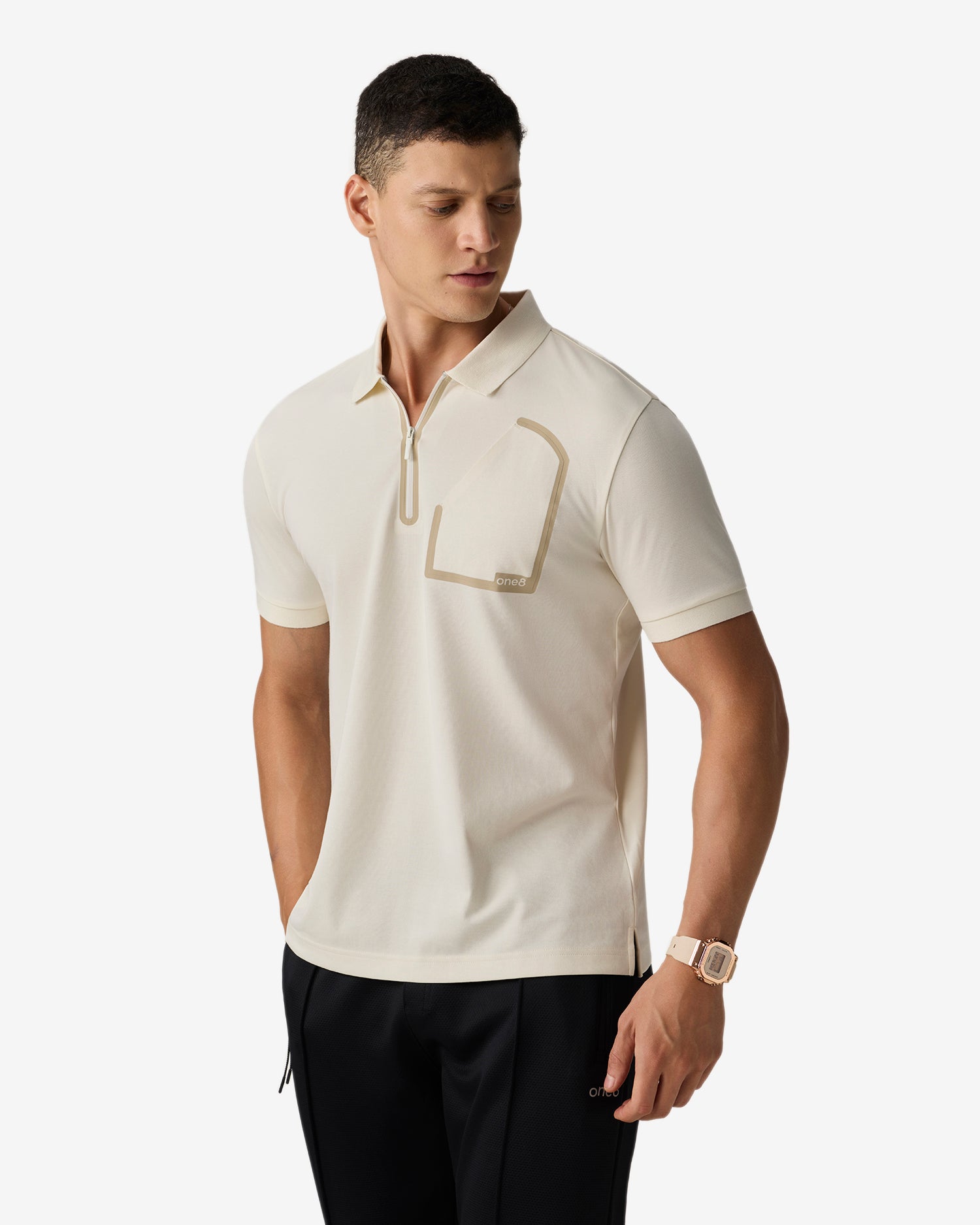 Bonded Pocket Polo White