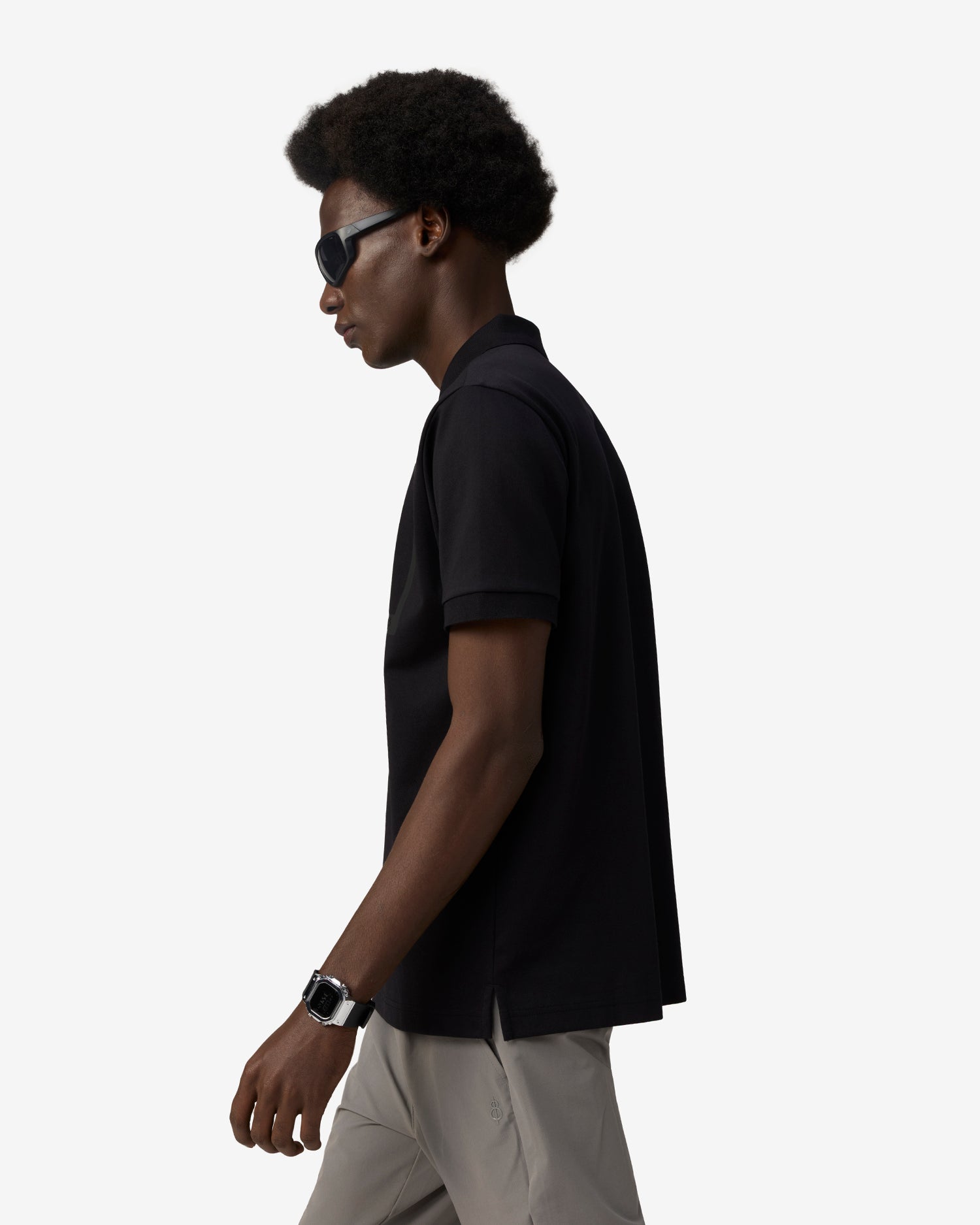 Bonded Pocket Polo Black