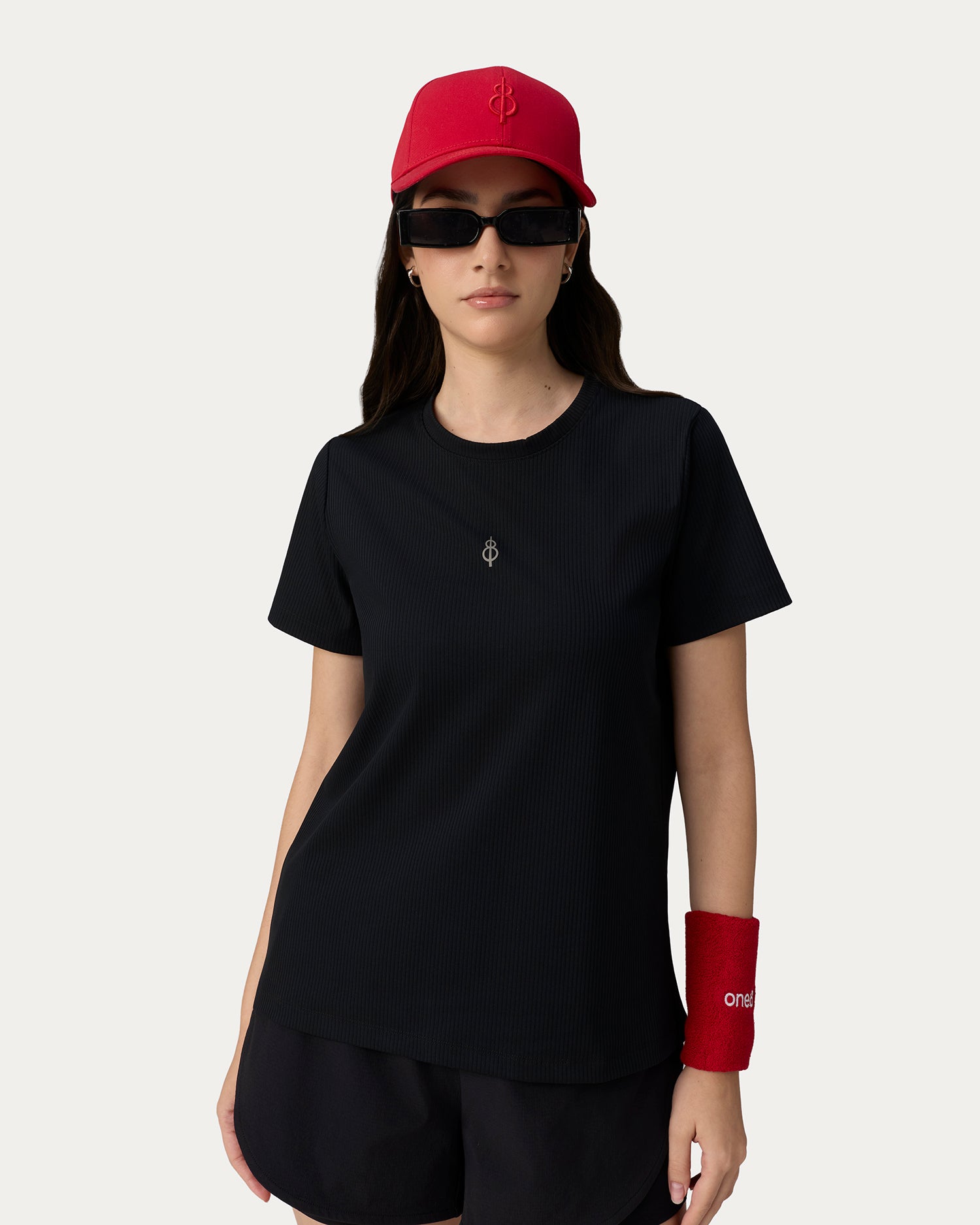 Essentials Ribbed Tee - Black