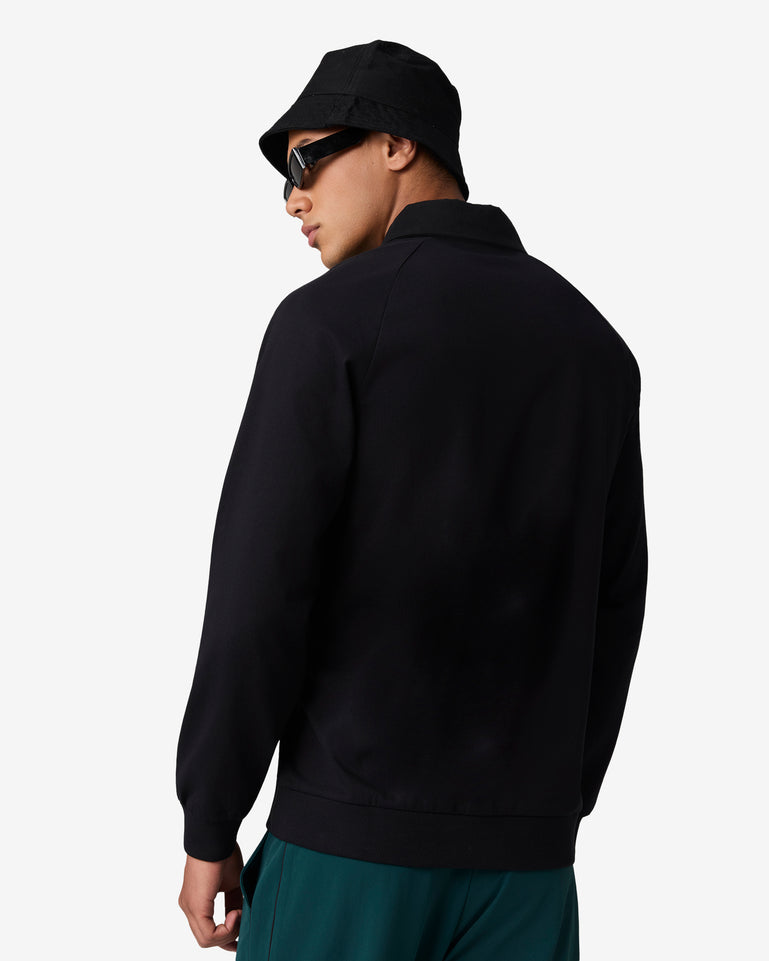 Strike Crest Full Sleeves Polo - Black
