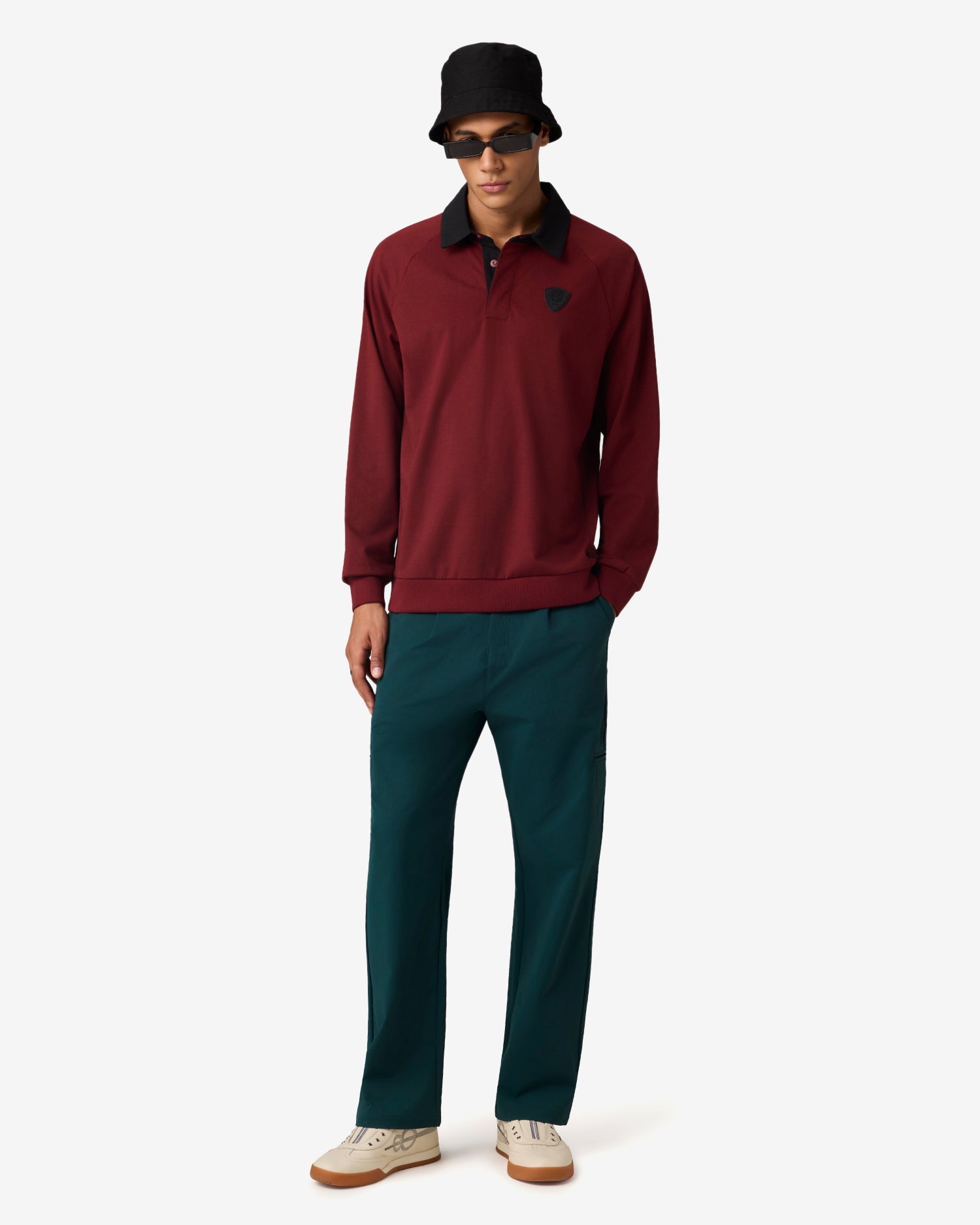 Strike Crest Full Sleeves Polo - Maroon