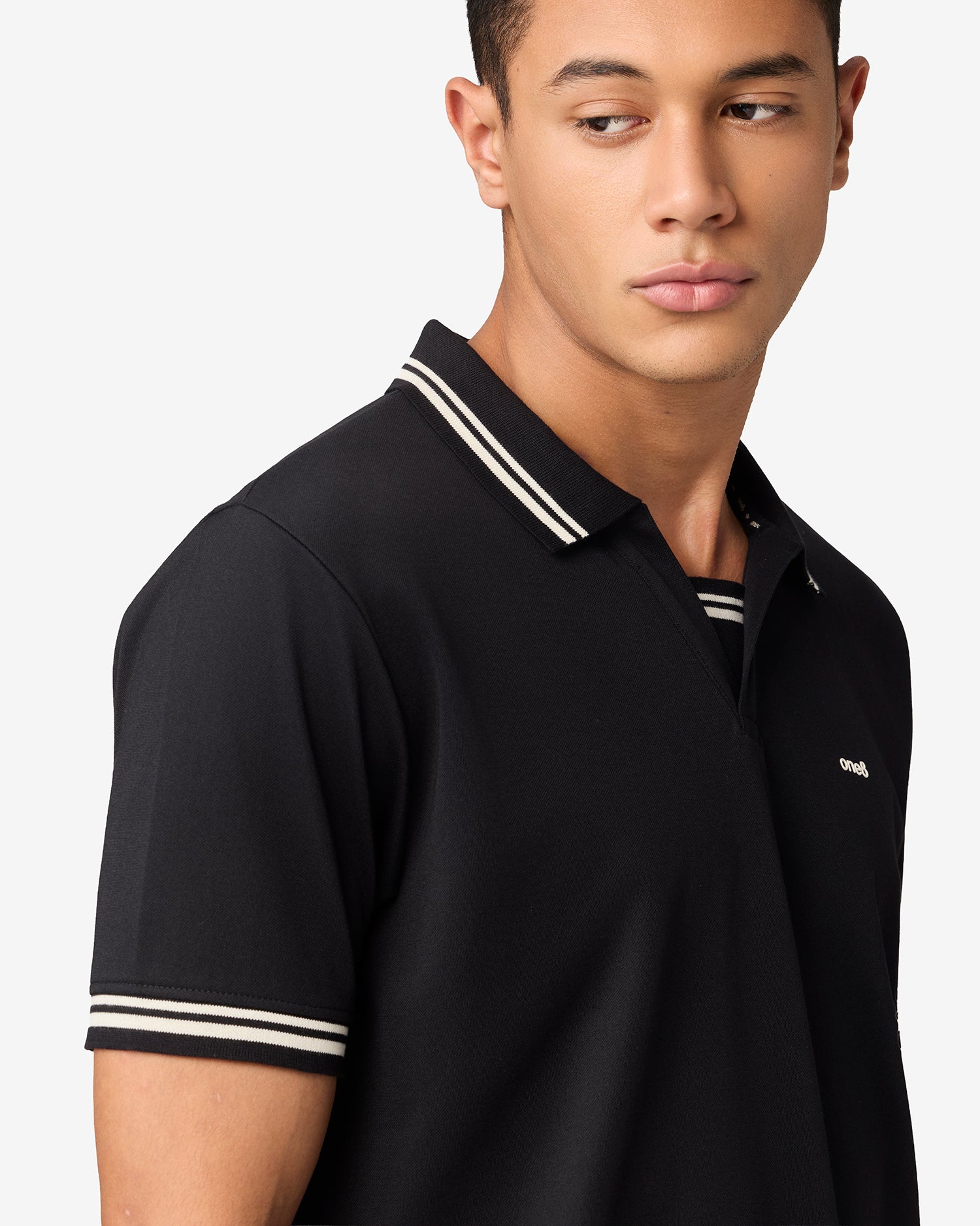 Jonny Collar Polo Black