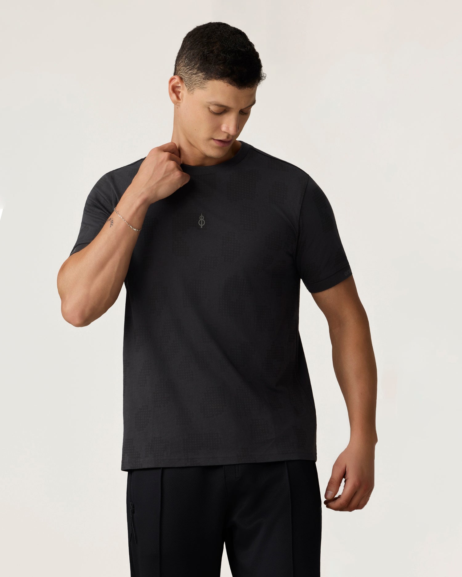 Boom Logo AOP T-Shirt Pinstripe - Grey
