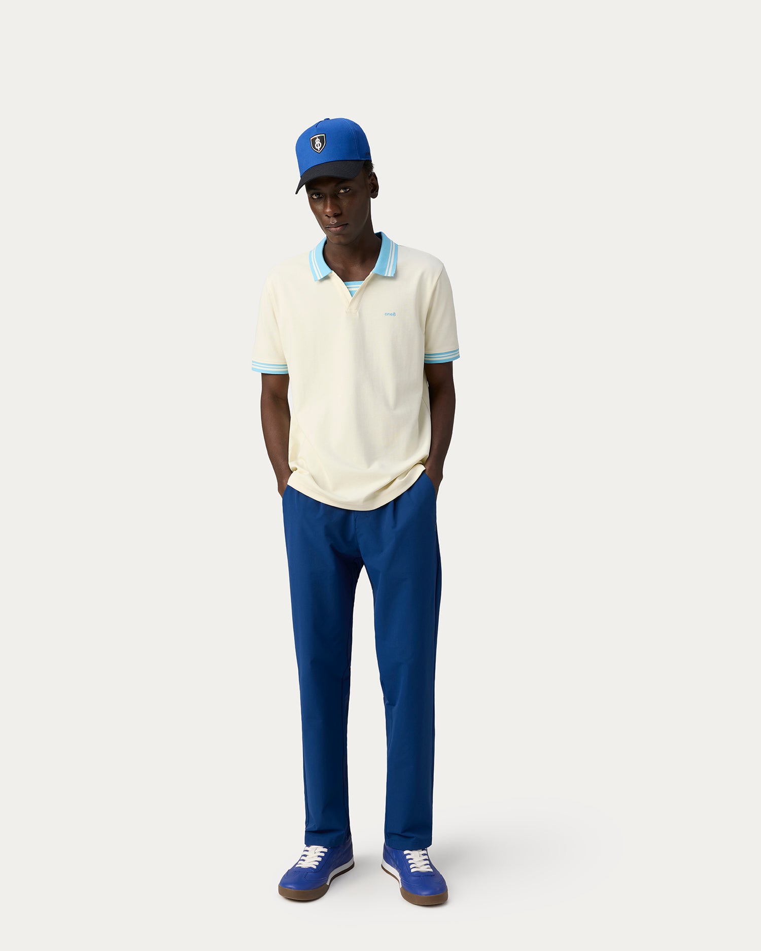 Jonny Collar Polo White