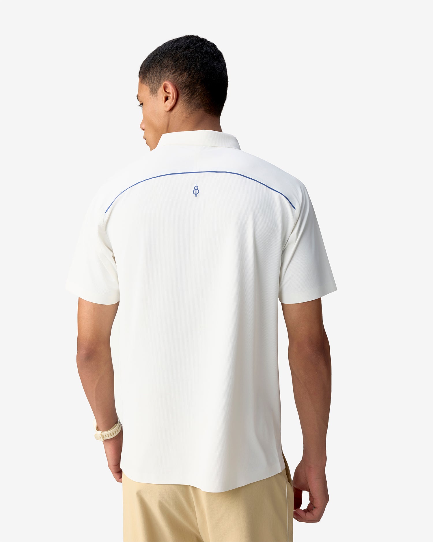 Sonic Curve Bonded Polo Star White