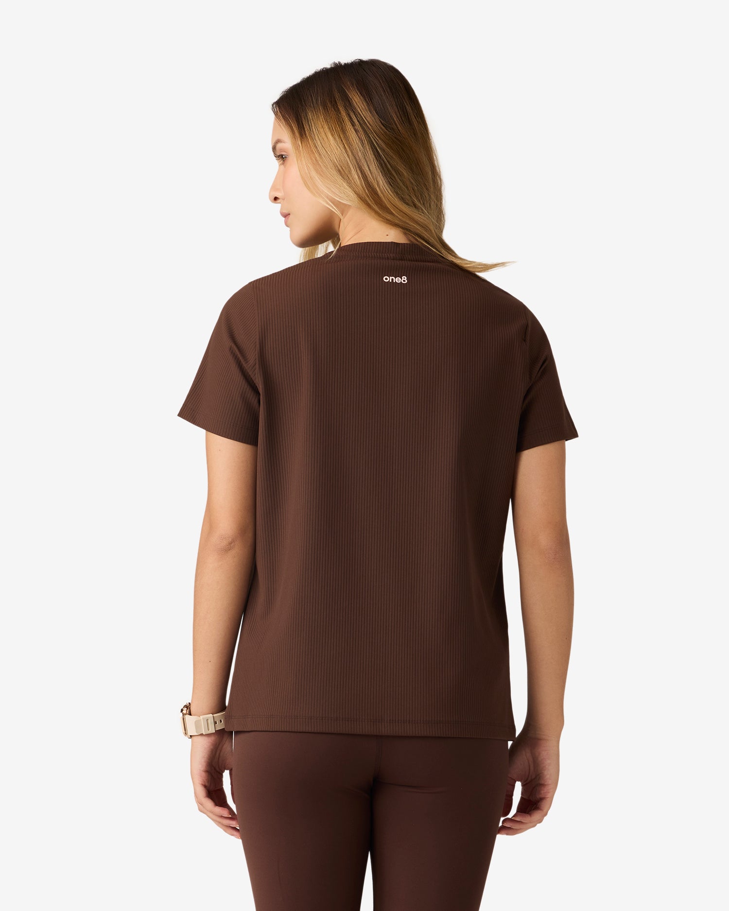 Essentials Ribbed Tee - Brown
