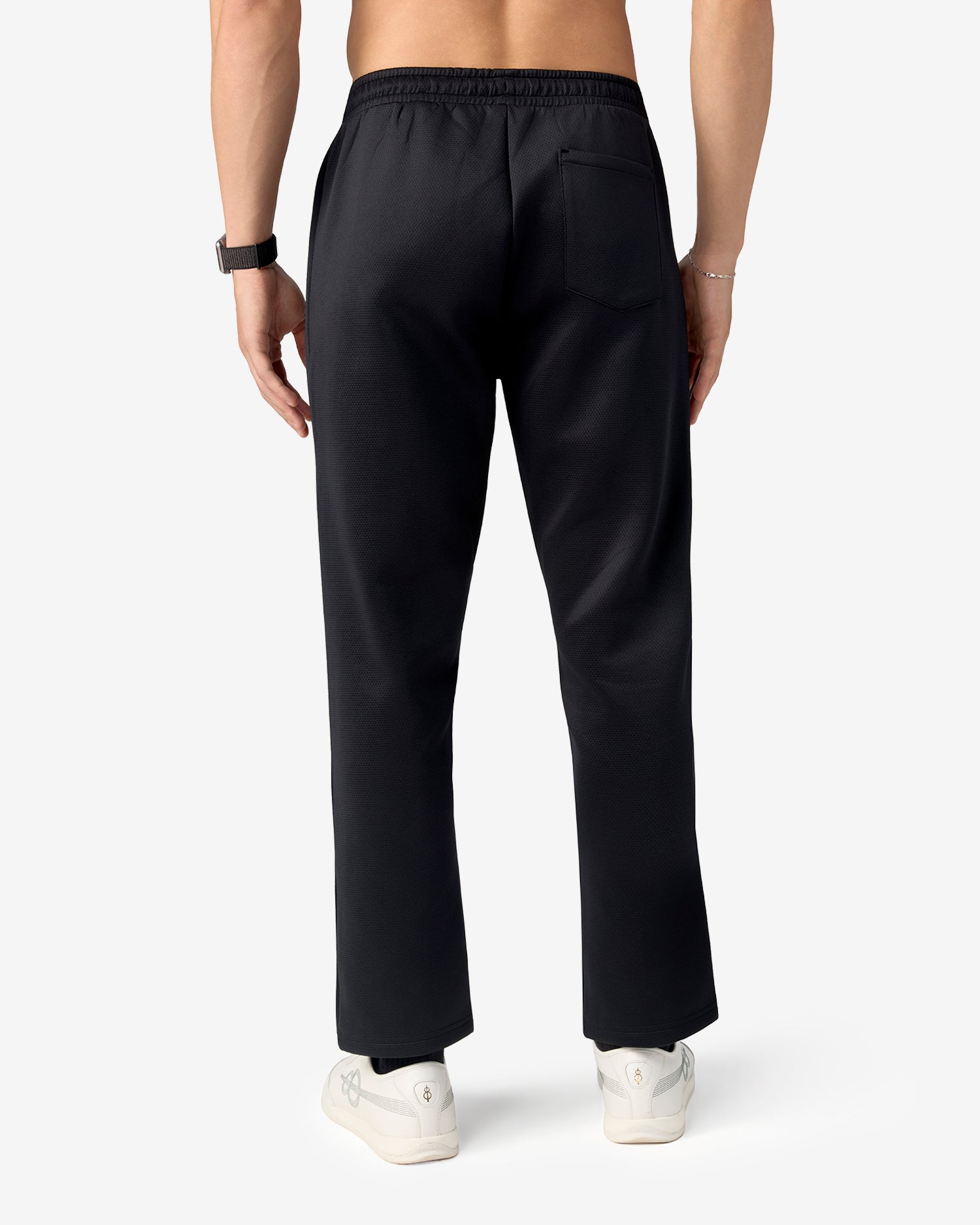 Pin Tuck Track Pants - Black – one8