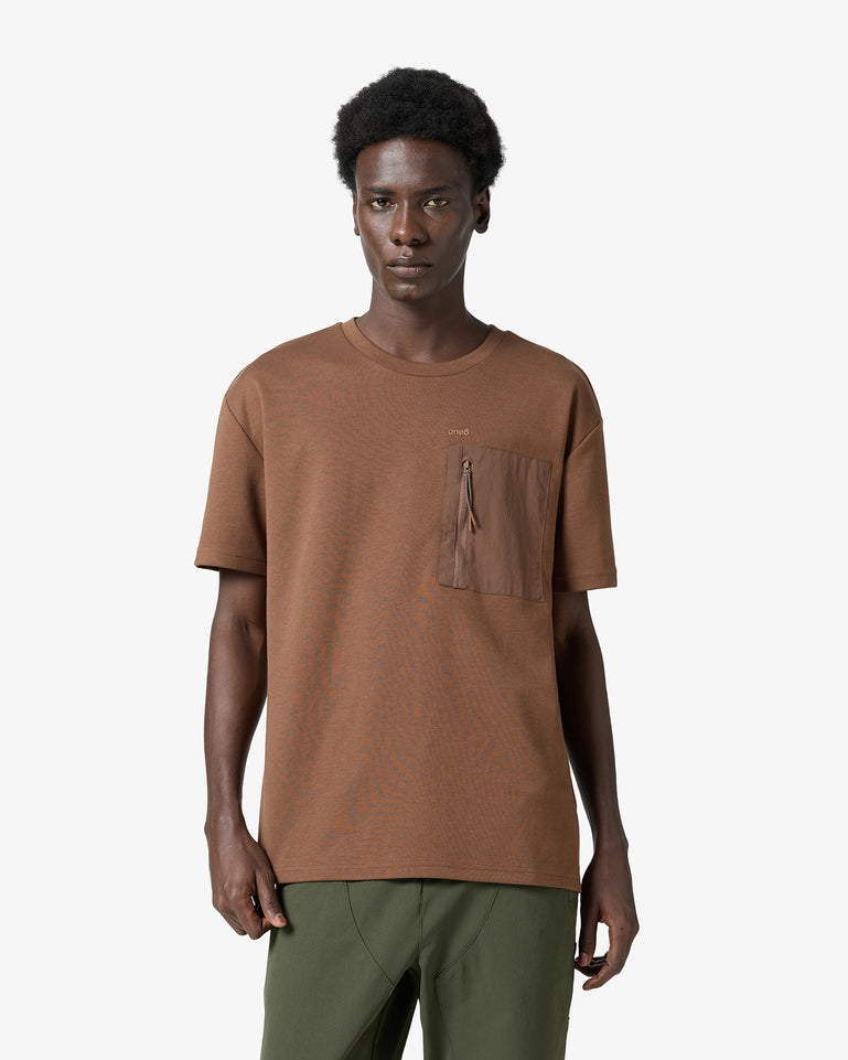 Arc Pocket T-Shirt - Brown