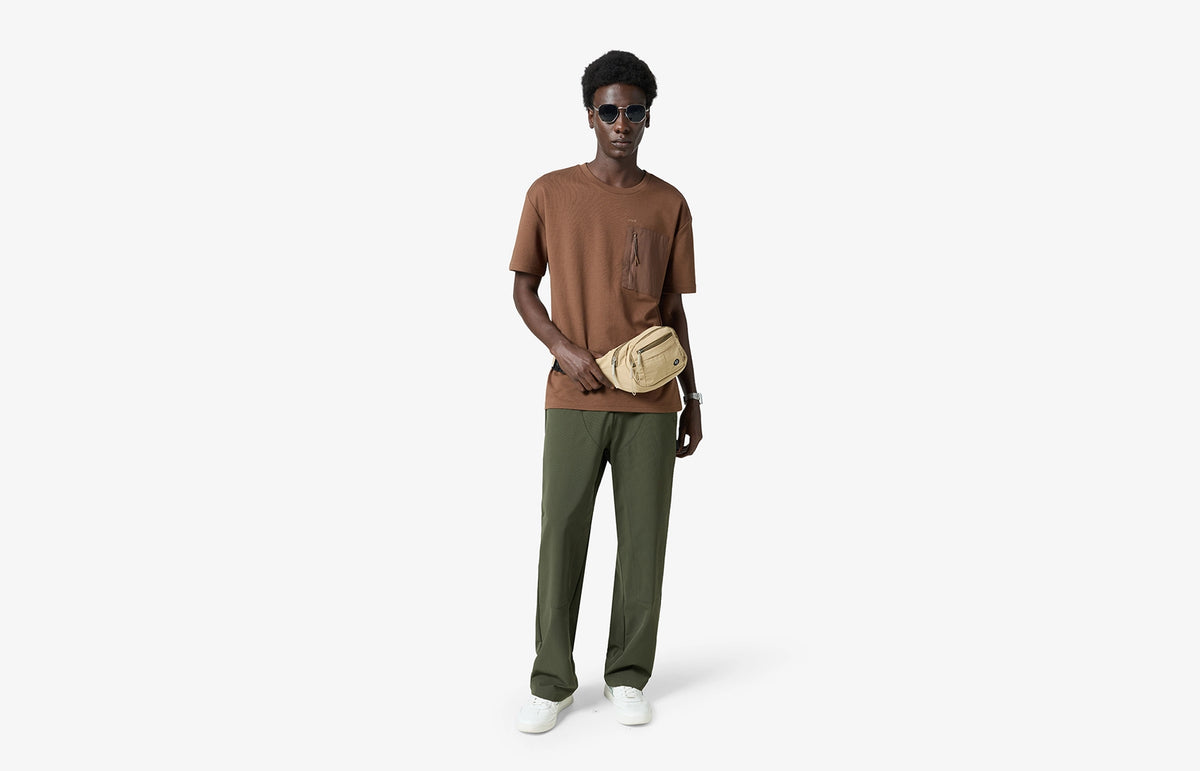 Arc Pocket T-Shirt - Brown