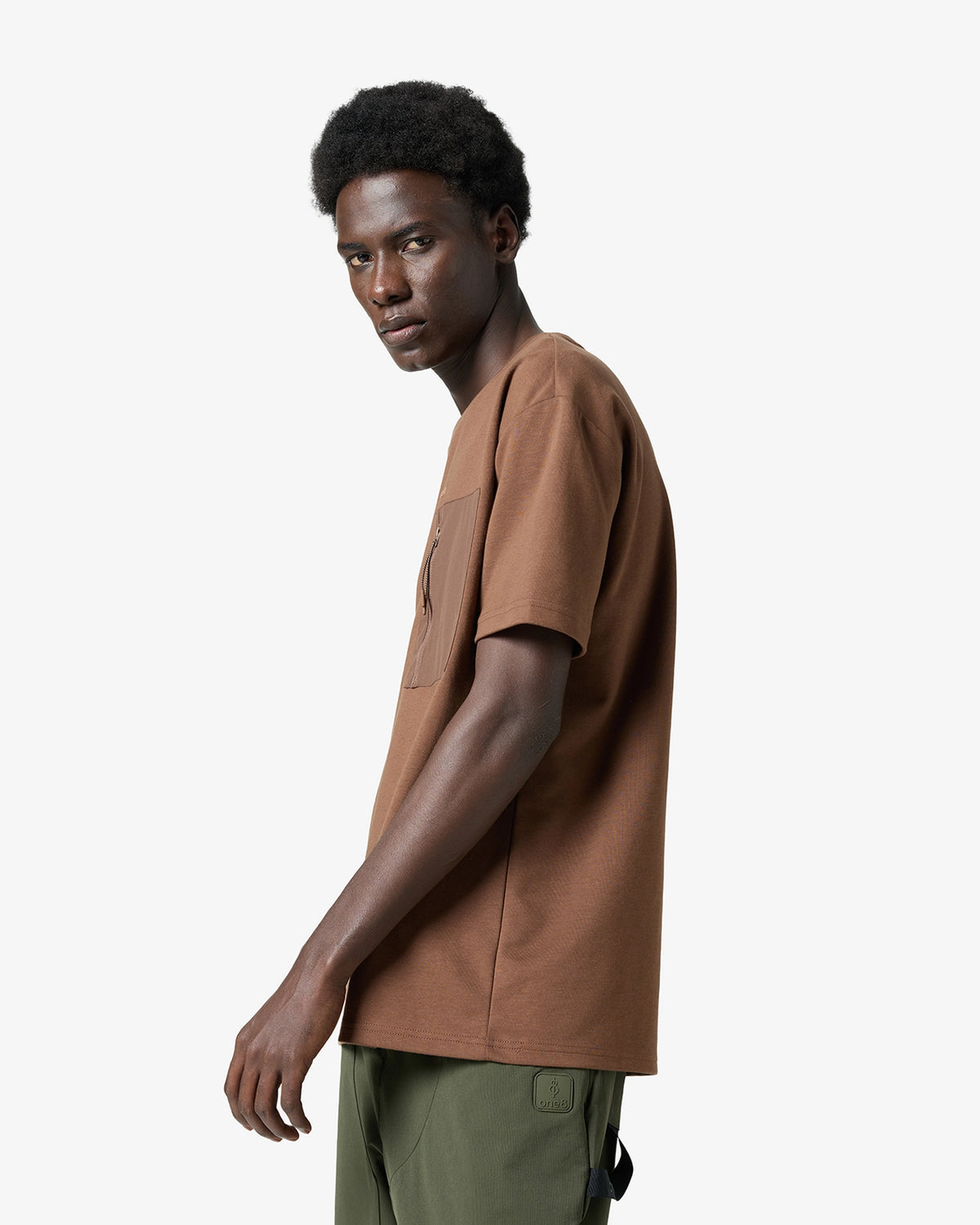 Arc Pocket T-Shirt - Brown