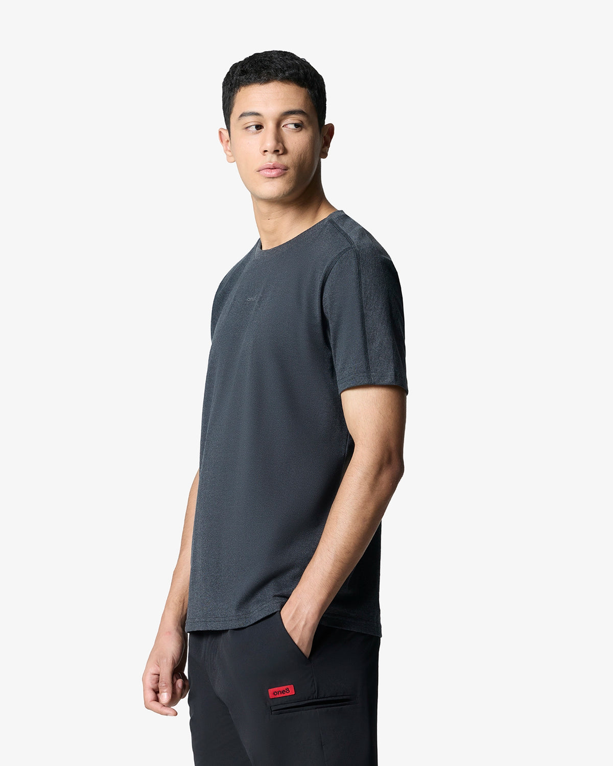 Sonic Contour Melange Tee - Black