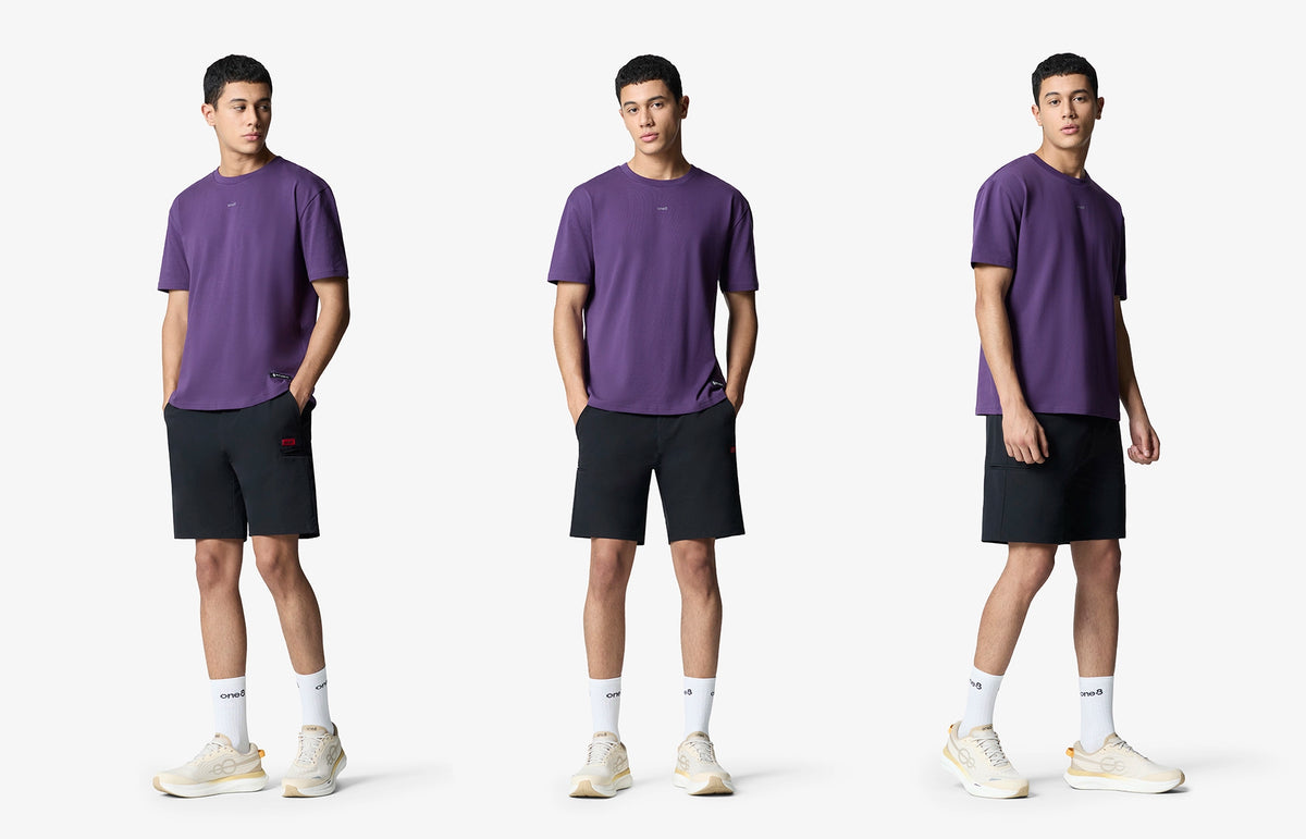 Signature Back Circle Tee - Purple