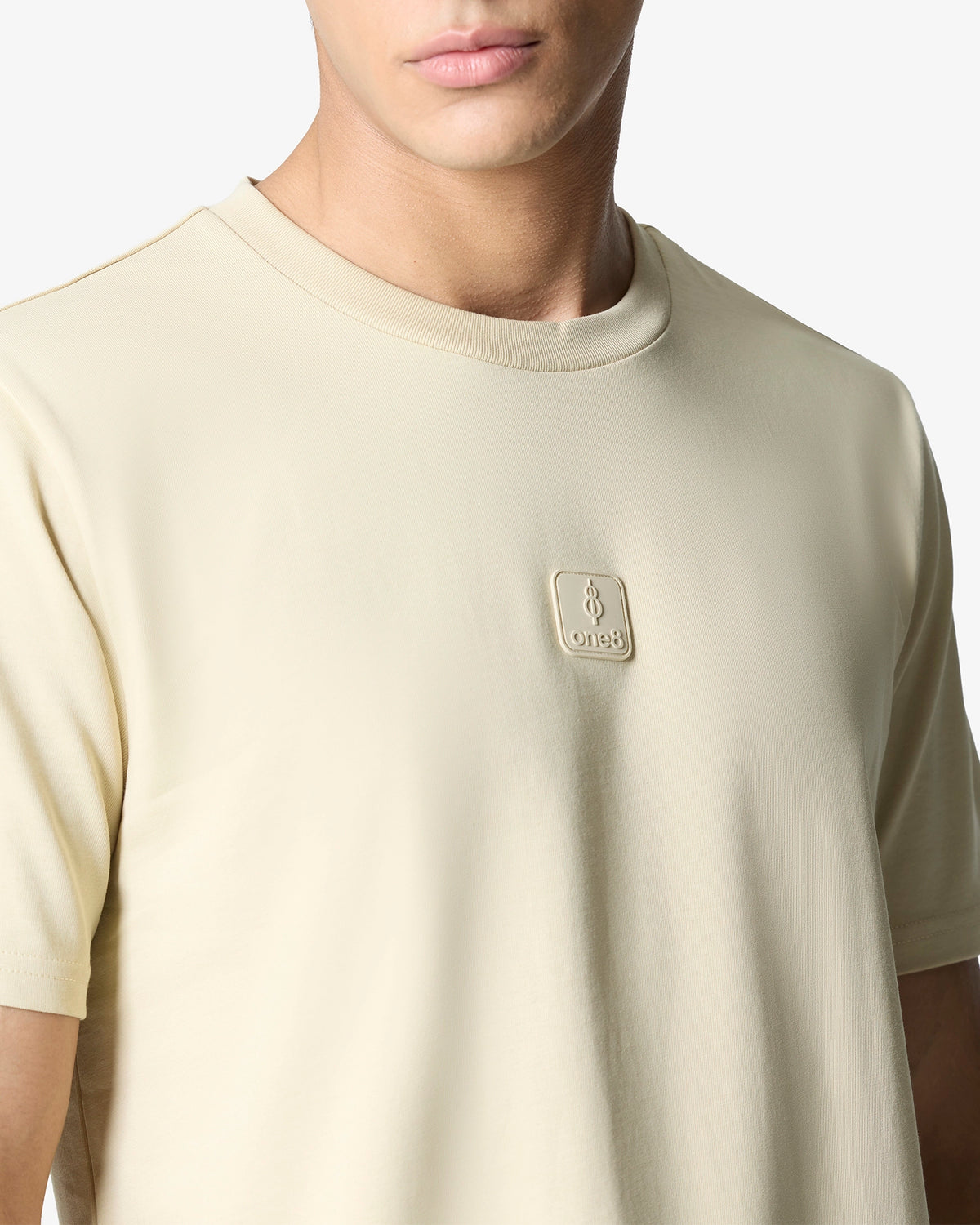 Essentials Square Patch Tee - Light Beige