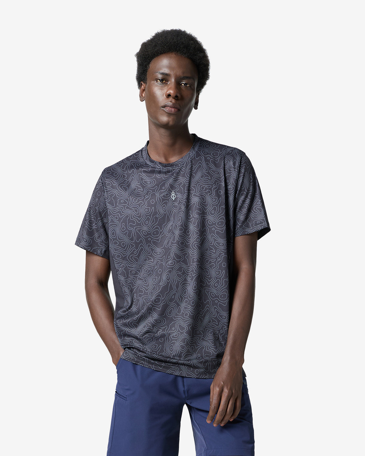 Essentials Printed Training Tee - Black