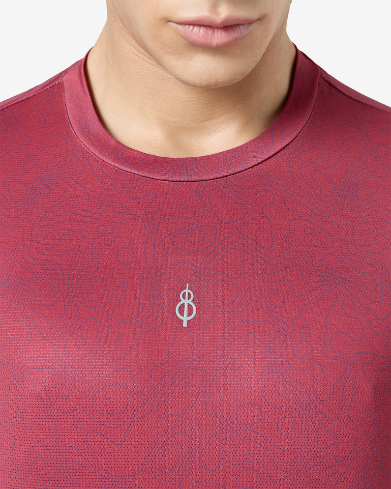Essentials Printed Training Tee - Red