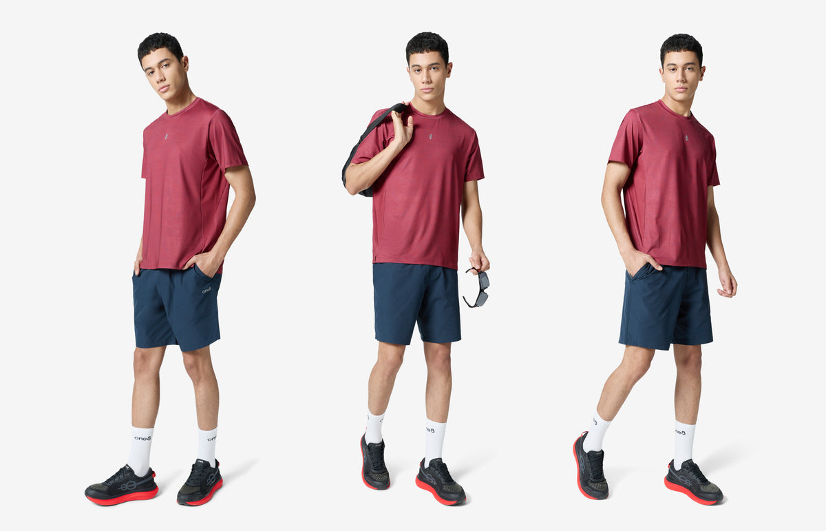 Essentials Printed Training Tee - Red