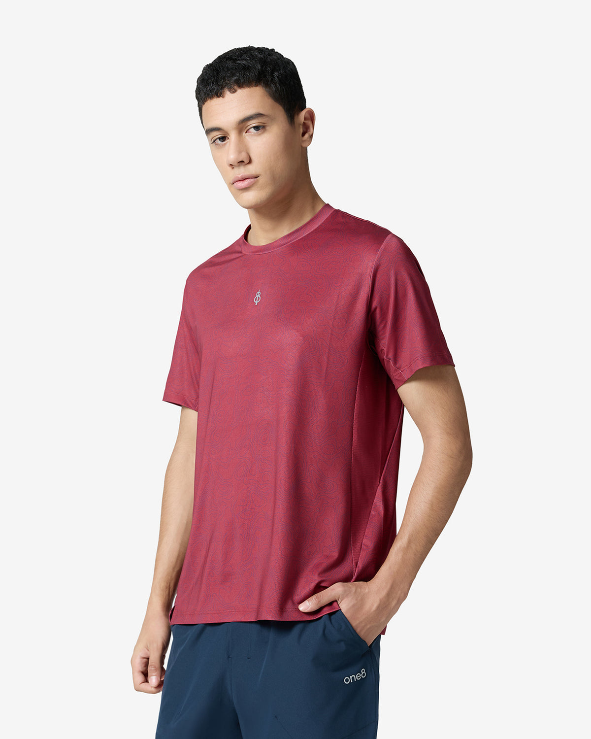 Essentials Printed Training Tee - Red