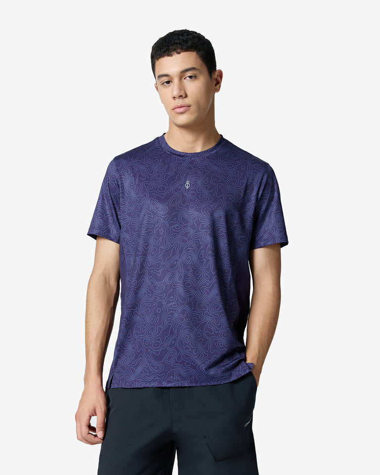 Essentials Printed Training Tee - Navy Blue