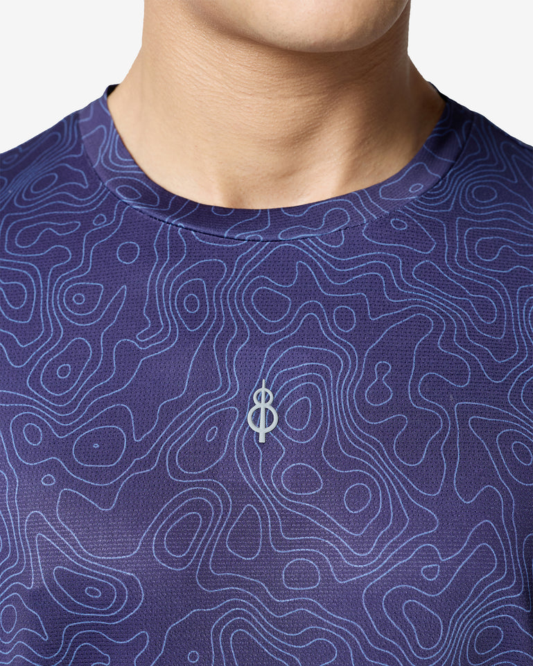 Essentials Printed Training Tee - Navy Blue
