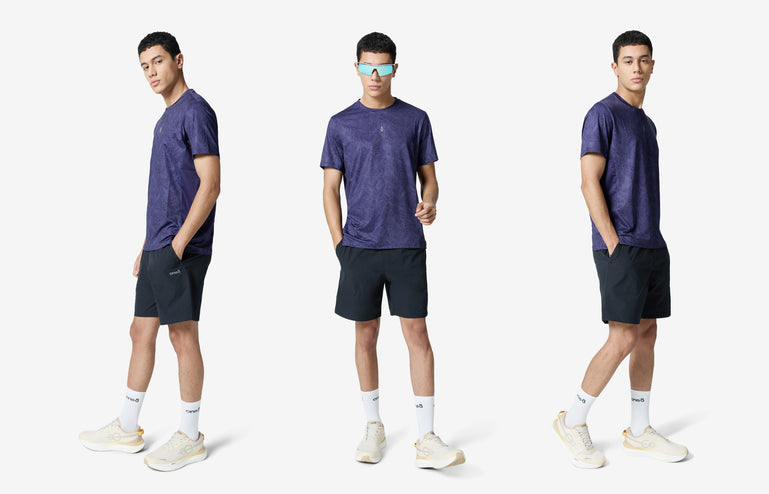 Essentials Printed Training Tee - Navy Blue
