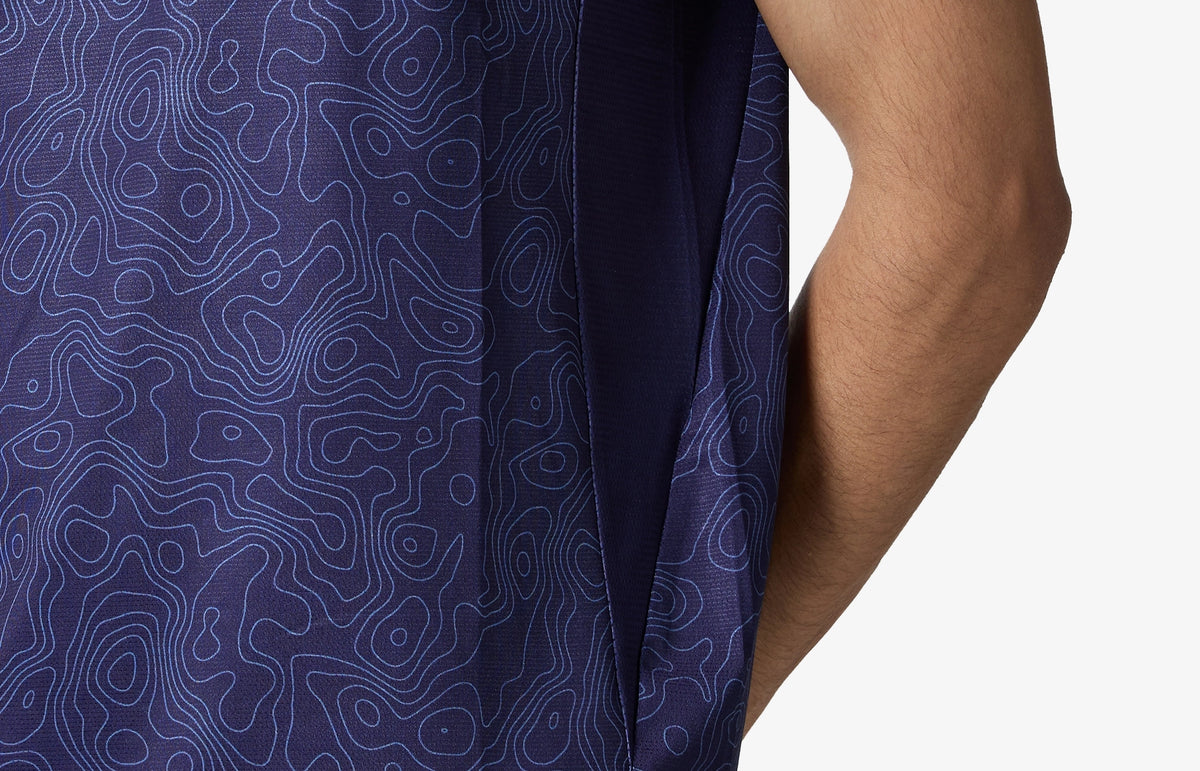 Essentials Printed Training Tee - Navy Blue