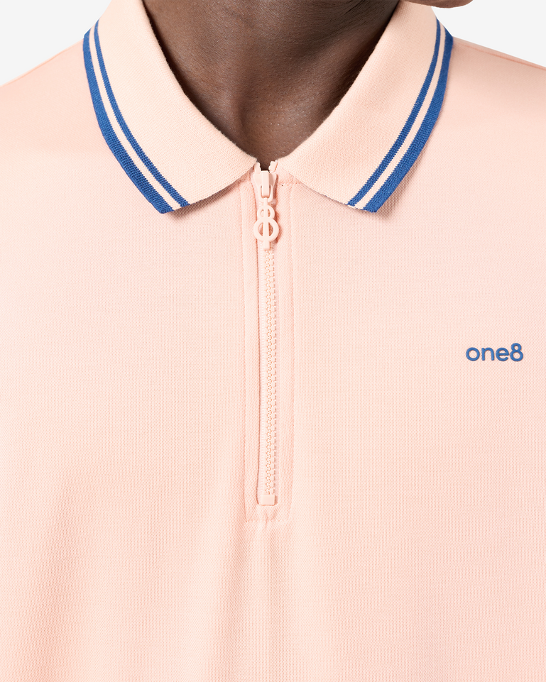 Shawl Collar Polo - Pink