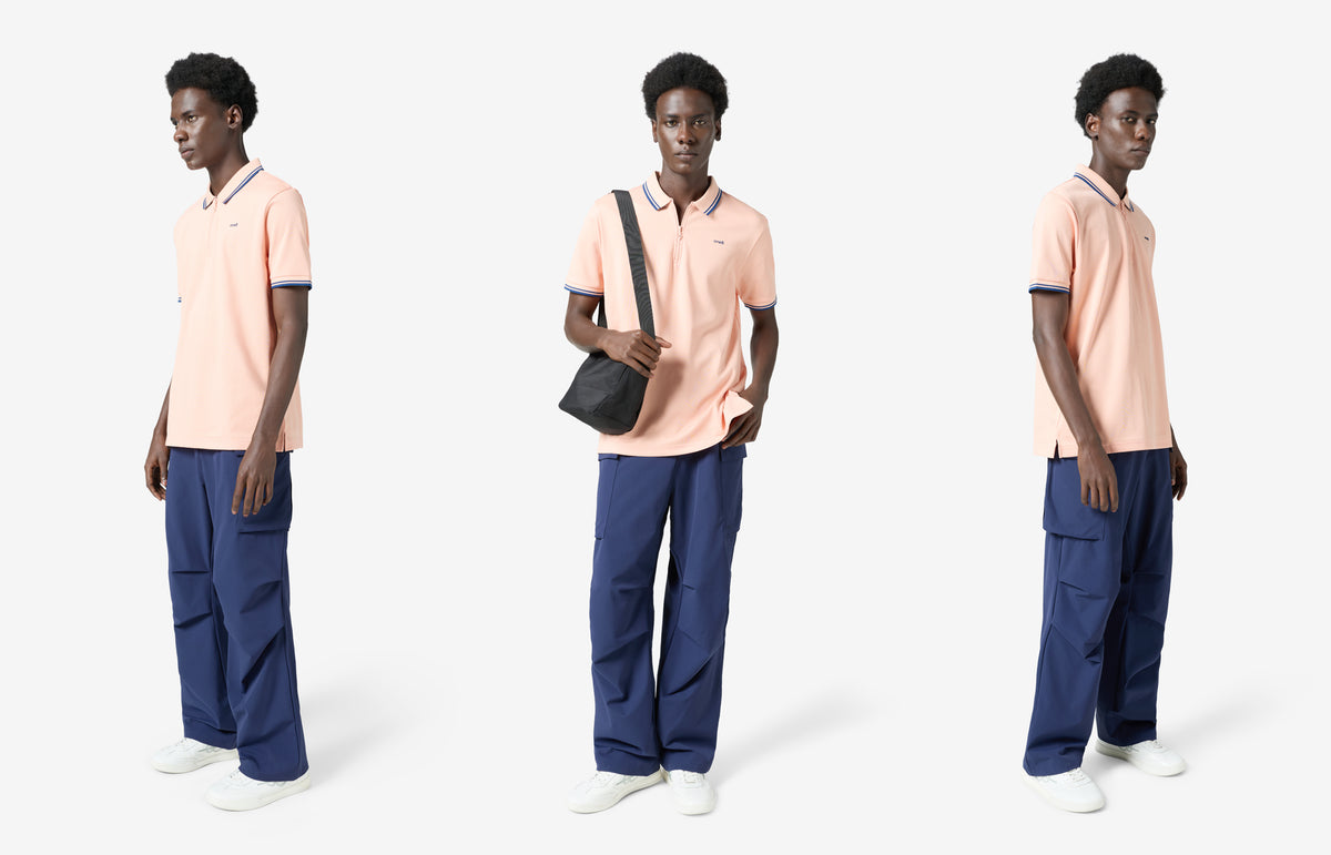 Shawl Collar Polo - Pink