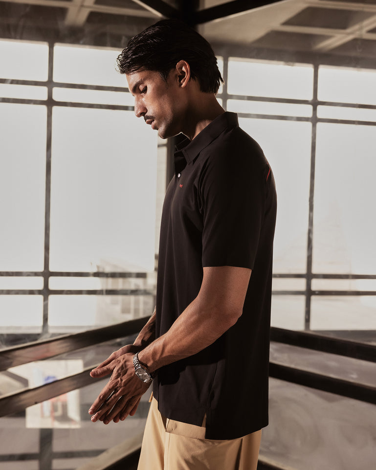 Sonic Curve Bonded Polo Black Beauty