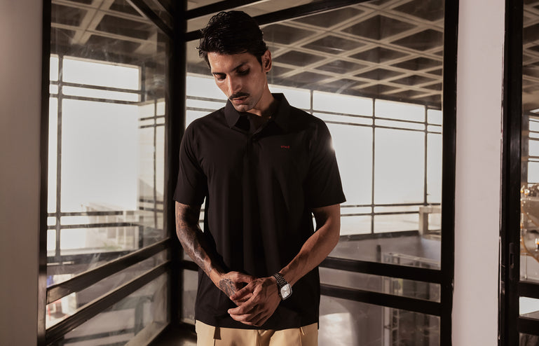 Sonic Curve Bonded Polo Black Beauty