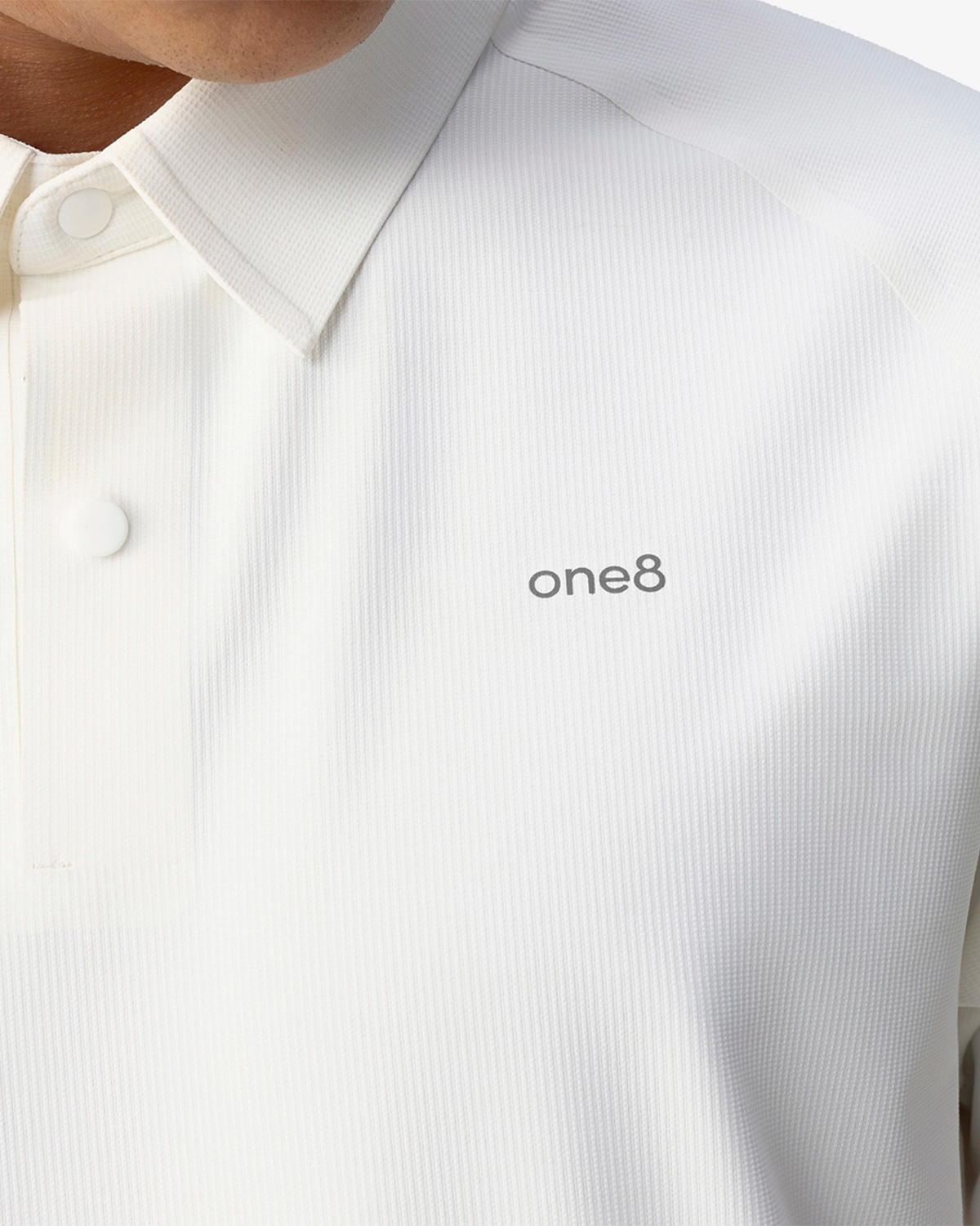 Sonic Curve Bonded Polo - White