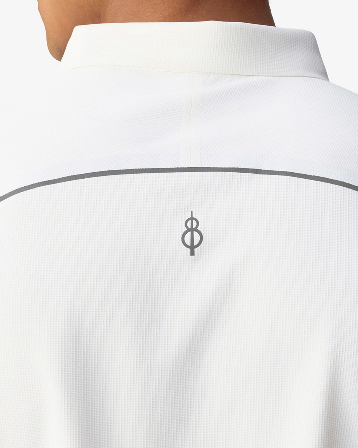 Sonic Curve Bonded Polo - White