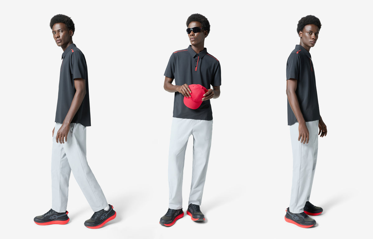 Pin High Placket Cut Polo - Black
