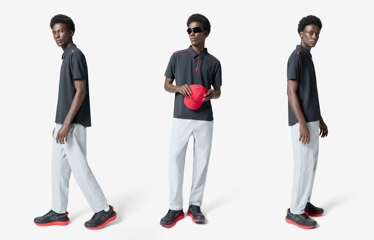 Pin High Placket Cut Polo - Black