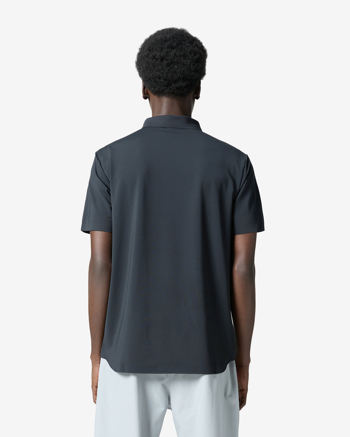 Pin High Placket Cut Polo - Black