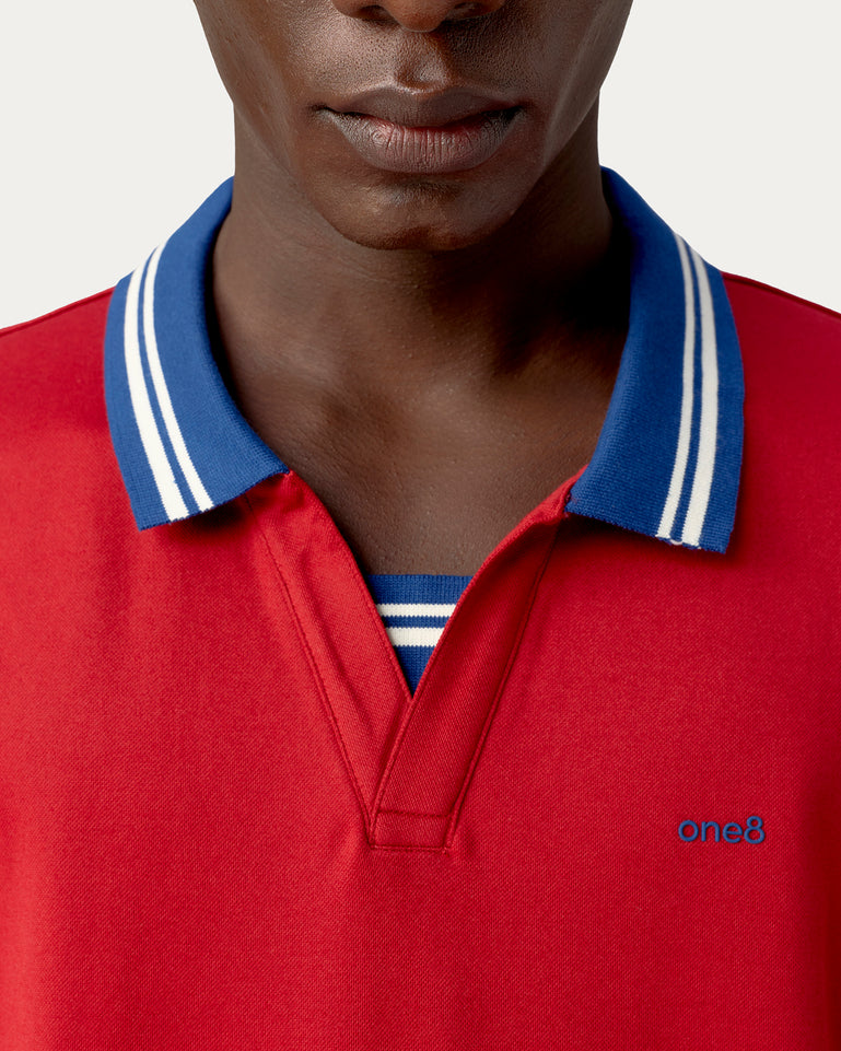 Jonny Collar Polo - Red
