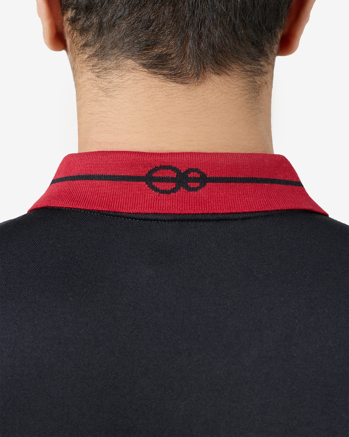 Jacquard Collar Polo - Black