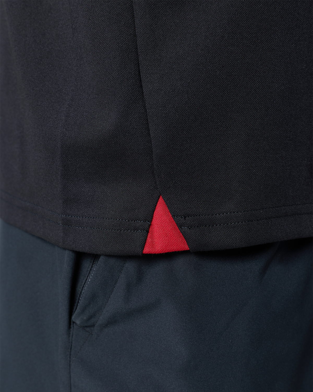 Jacquard Collar Polo - Black