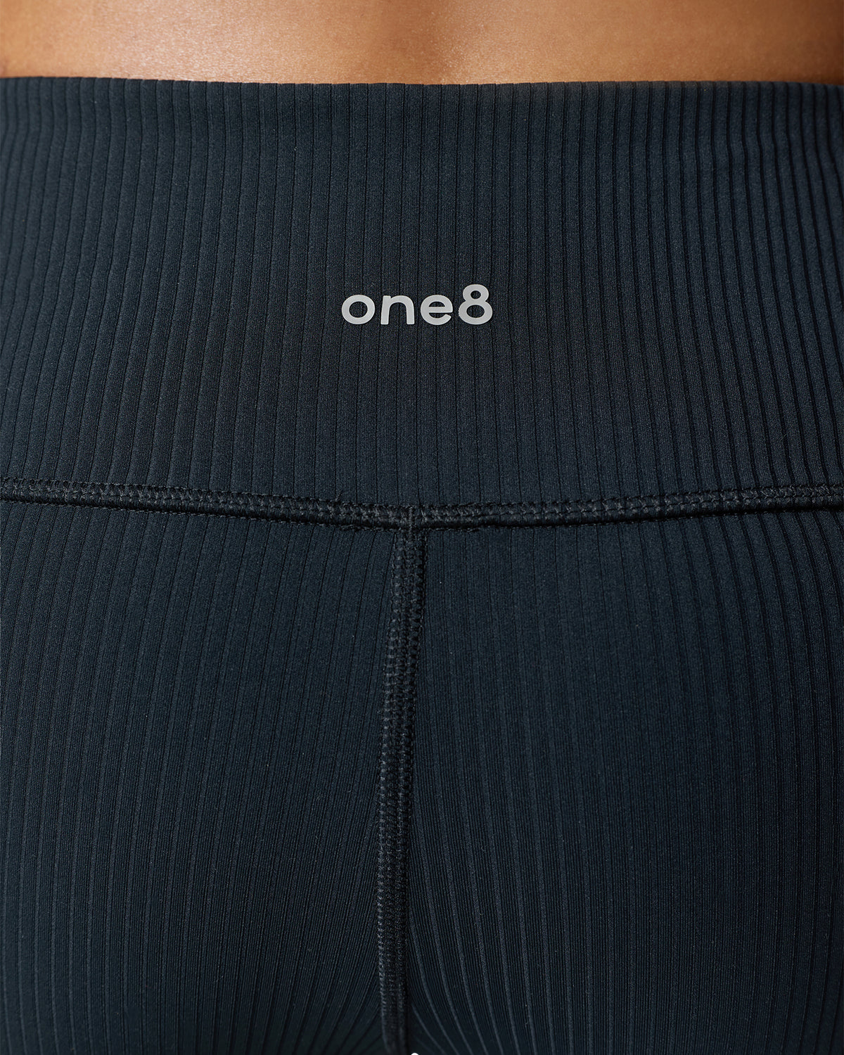 Essentials All Over Ribbed Leggings - Black