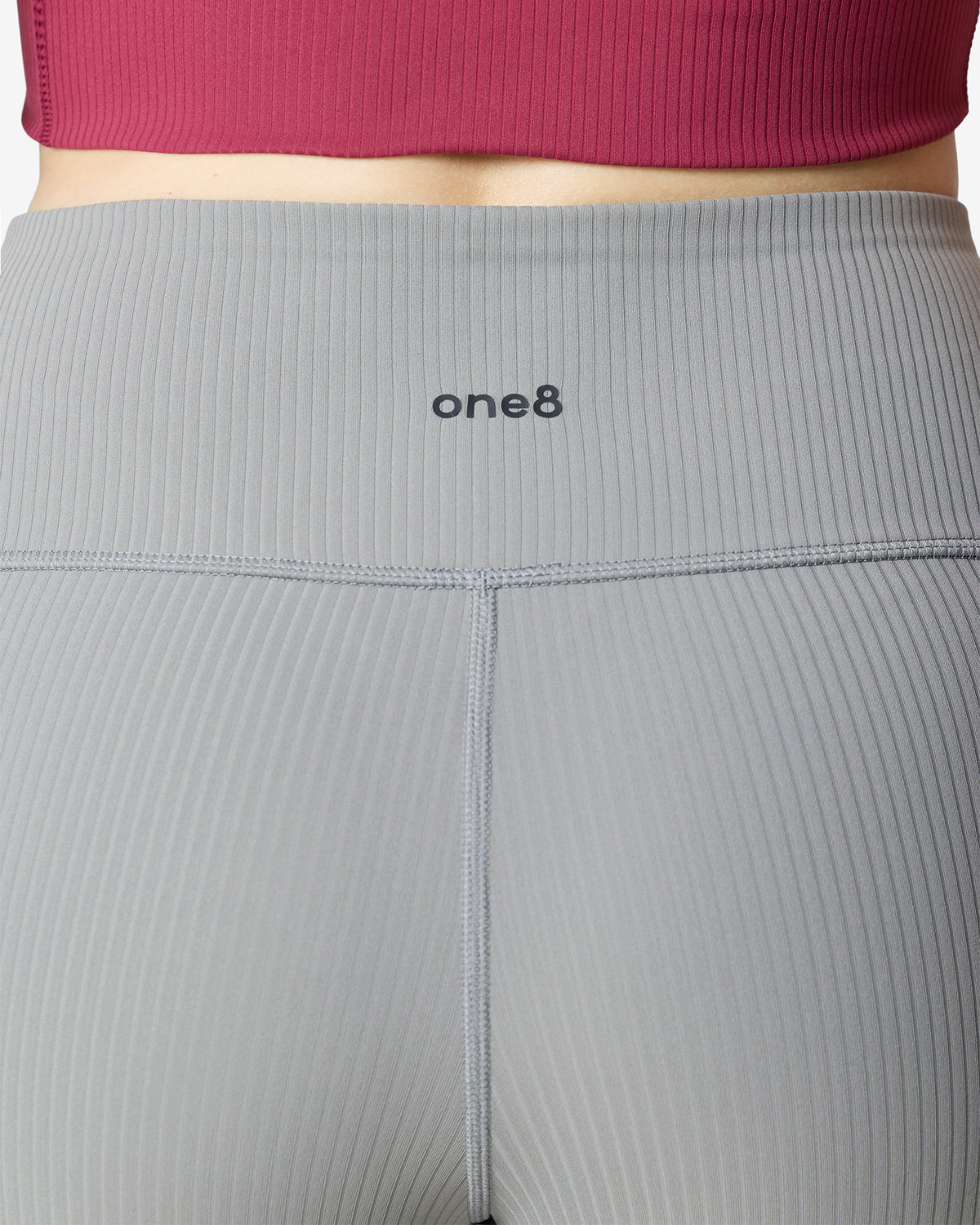 Essentials All Over Ribbed Leggings - Grey