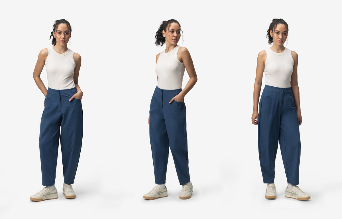 Pin High Balloon Pants - Blue