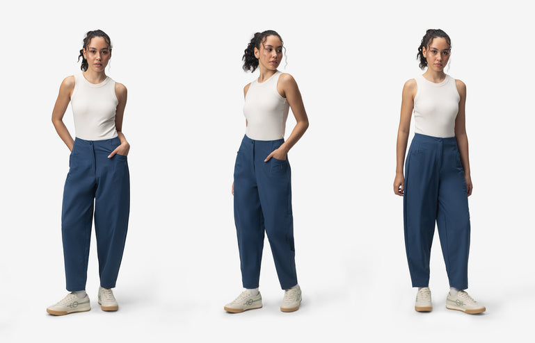 Pin High Balloon Pants - Blue