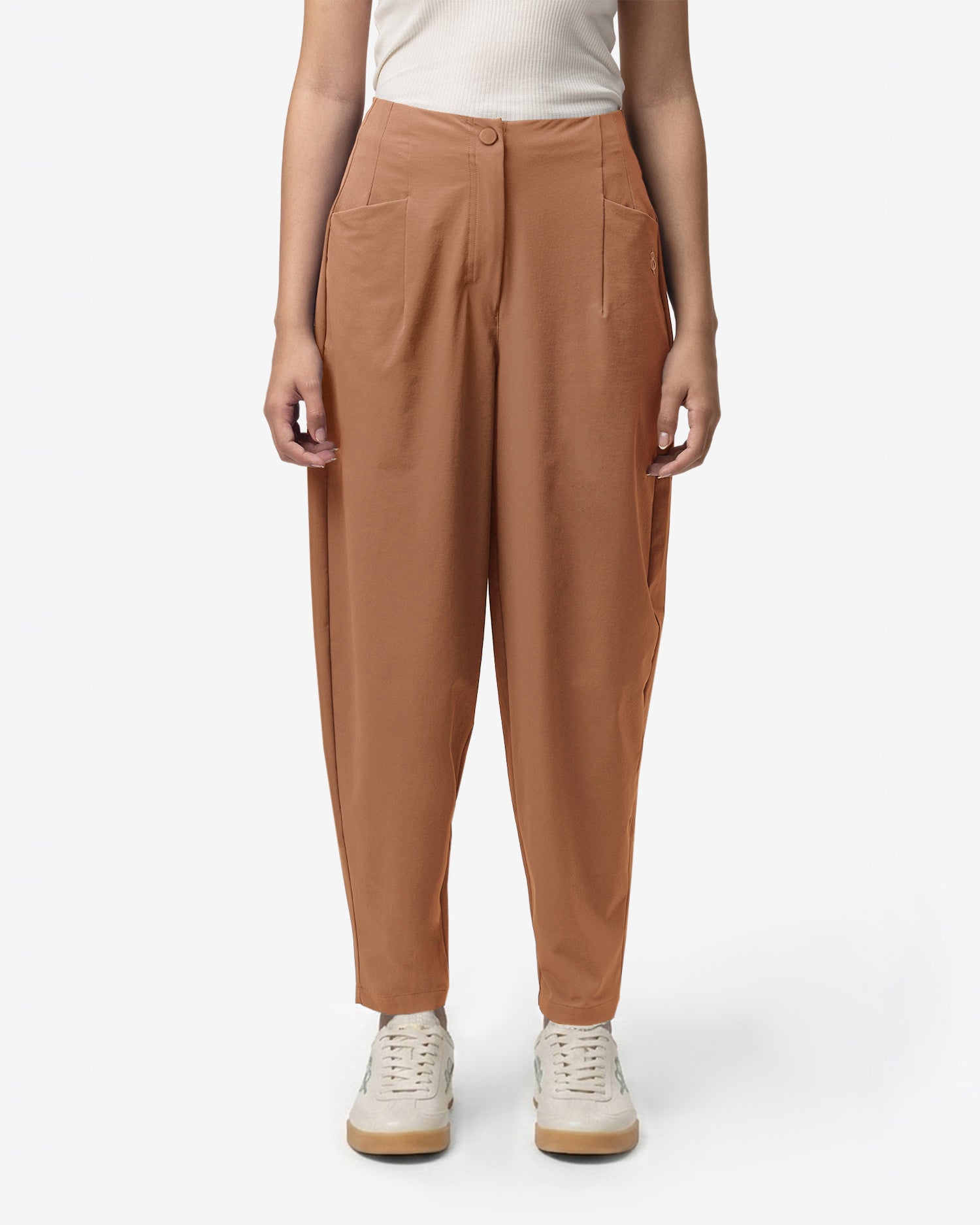 Pin High Balloon Pants - Beige